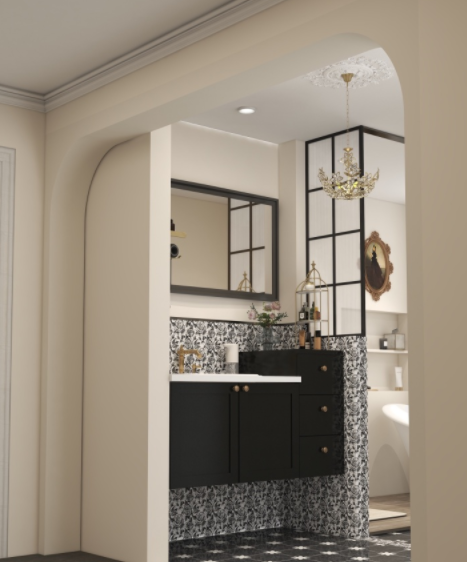 北歐風(fēng)格家具介紹：復(fù)古花磚絕美了！懸掛式浴室柜也能很復(fù)古