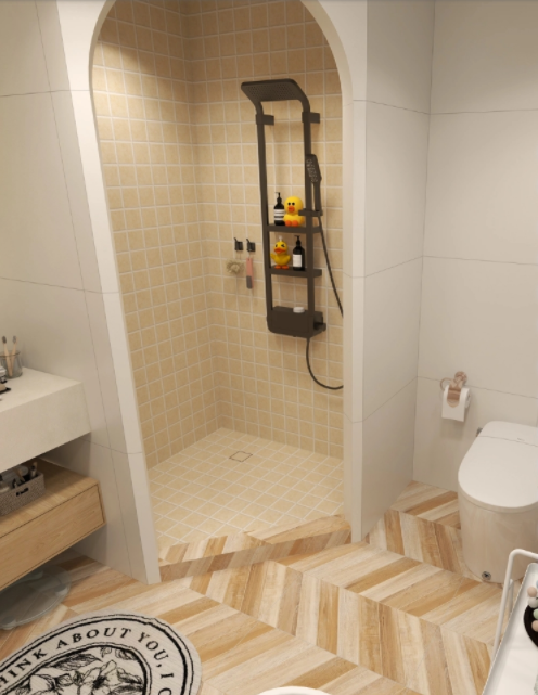 浴室裝修設(shè)計(jì)，領(lǐng)略磚砌淋浴房的美！