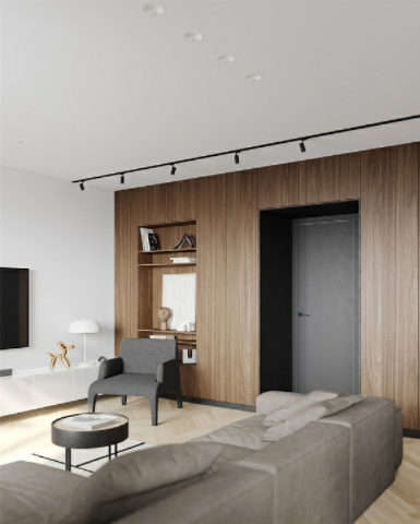 廣州室內(nèi)設(shè)計(jì)教程：優(yōu)雅木炭和棕色公寓室內(nèi)設(shè)計(jì)！