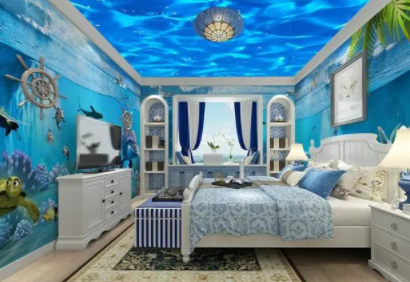 兒童房間設(shè)計：這個海洋兒童房什么水平？國外兒童房有什么可取之處？