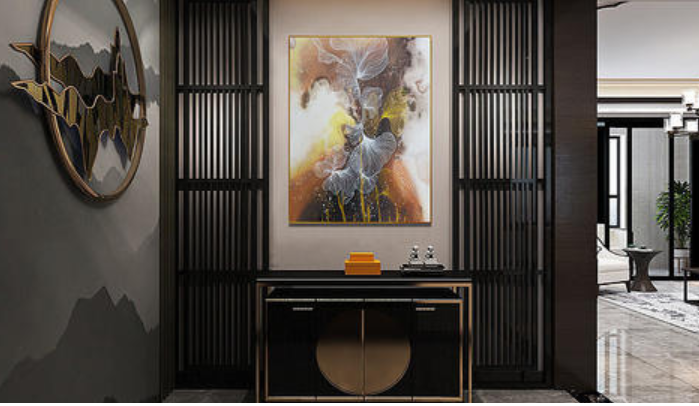 【家裝簡約新中式裝修】新中式客廳地面拼花如何設(shè)計？